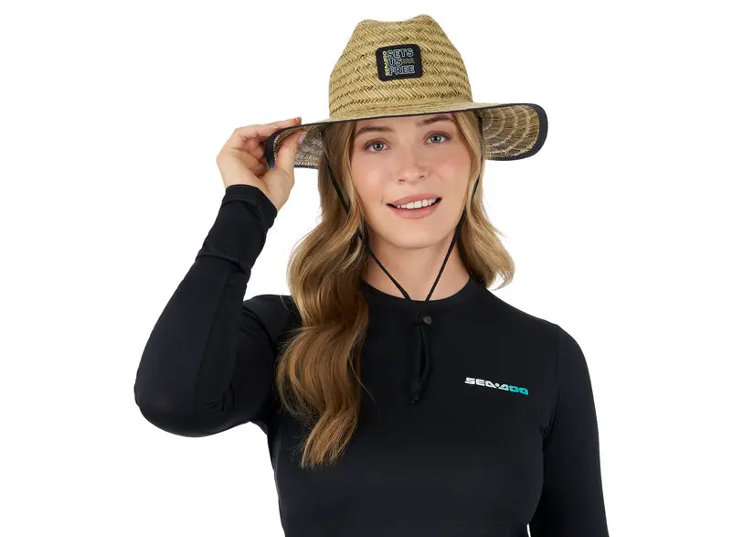 Sea-Doo- Sets Us Free Straw Hat