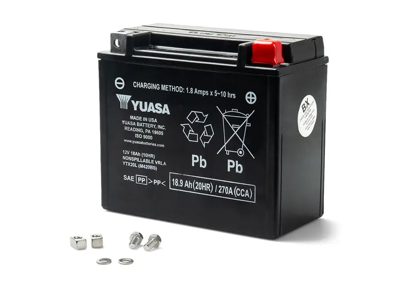 Yuasa- YTX20L-AGM, Factory Activated Battery