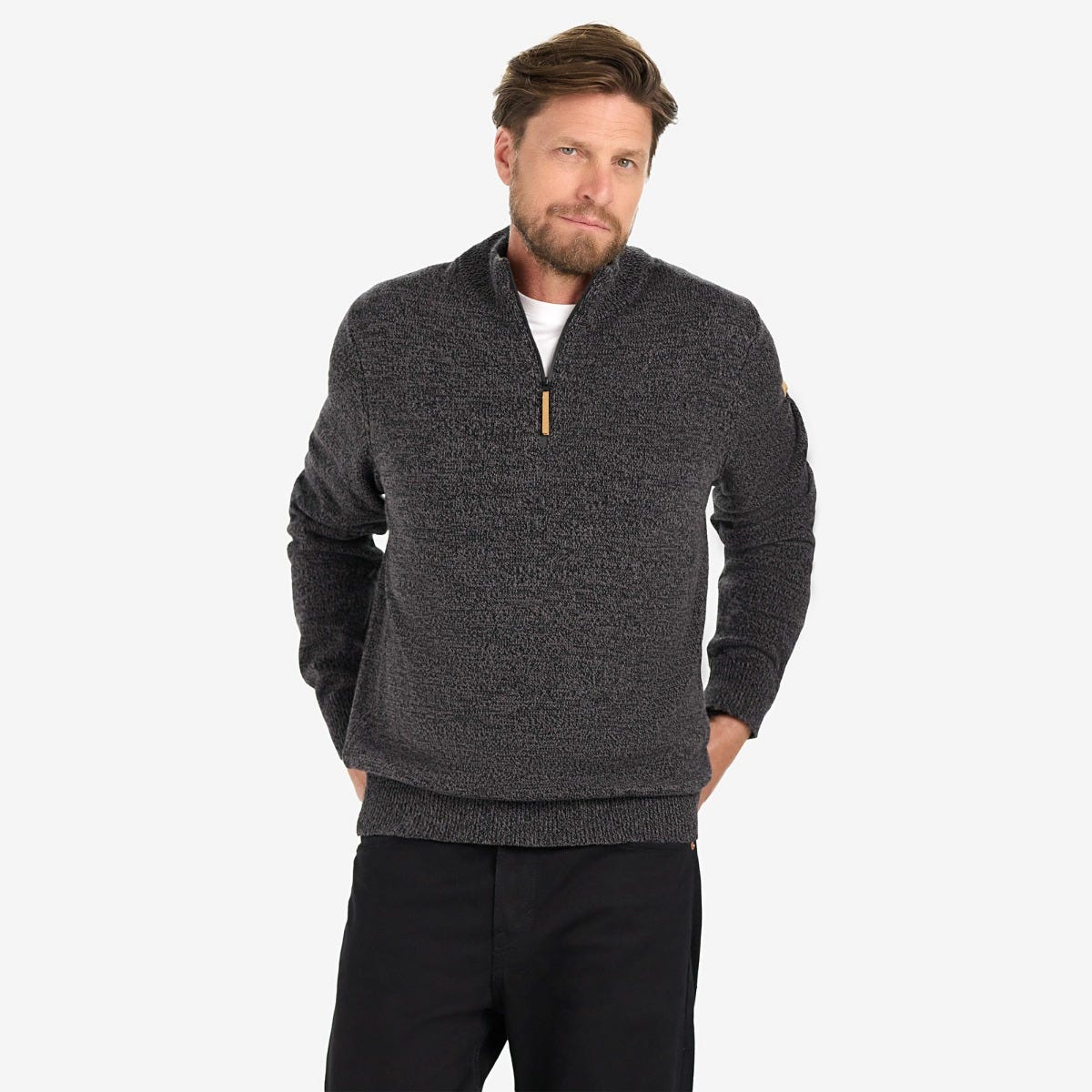 Ski-Doo- Men's Club House Quarter Zip Sweater
