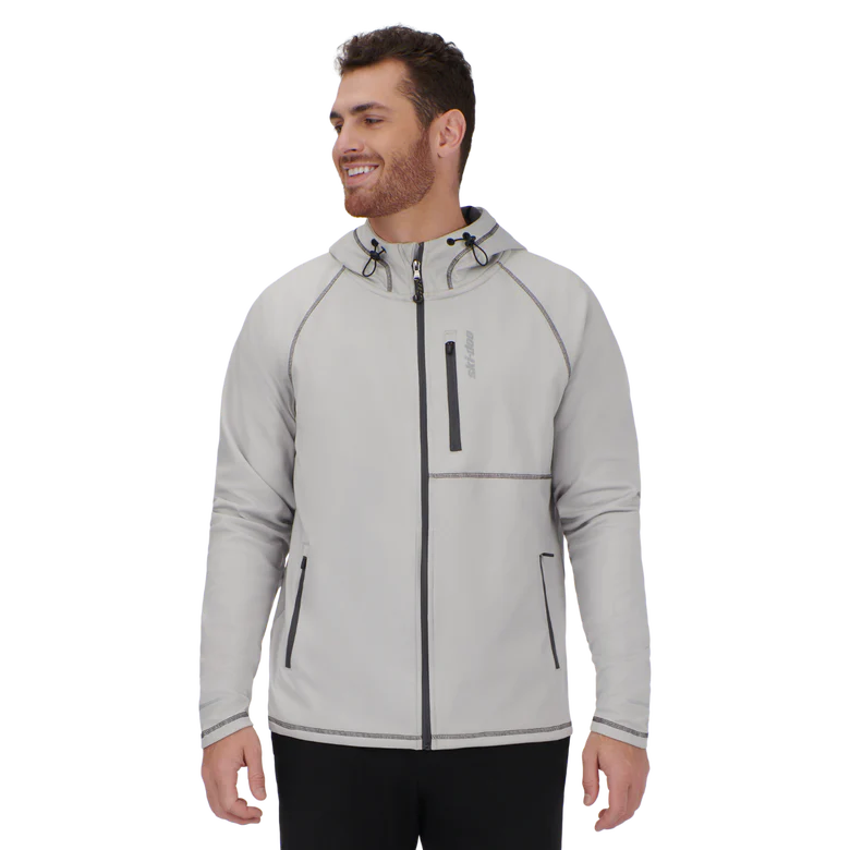 Ski-Doo- Men's Hybrid Zip Up Tech Fleece Sweater