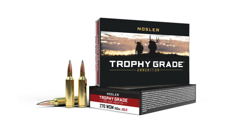 Nosler- AccuBond Long-Range Trophy Grade Ammunition- 270 WSM 150 Grain