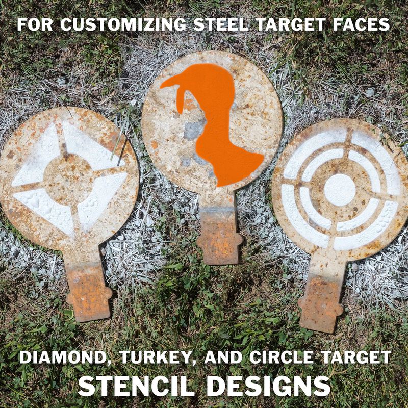 Champion- Steel Target Painting Stencils AR500 - 3 pk
