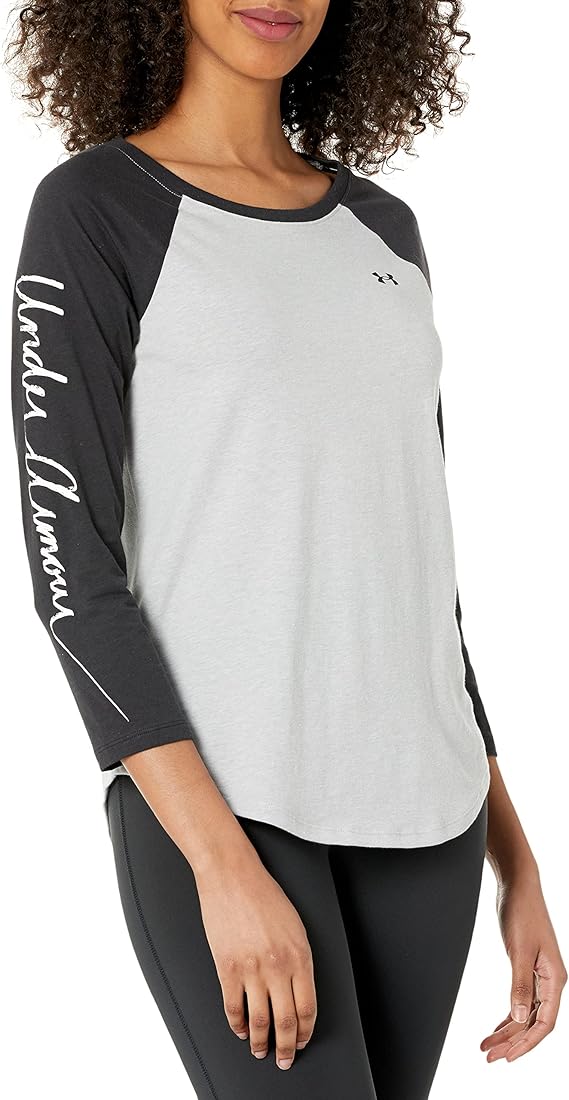 Under Armour- Women's Wordmark Script Baseball Long Sleeve