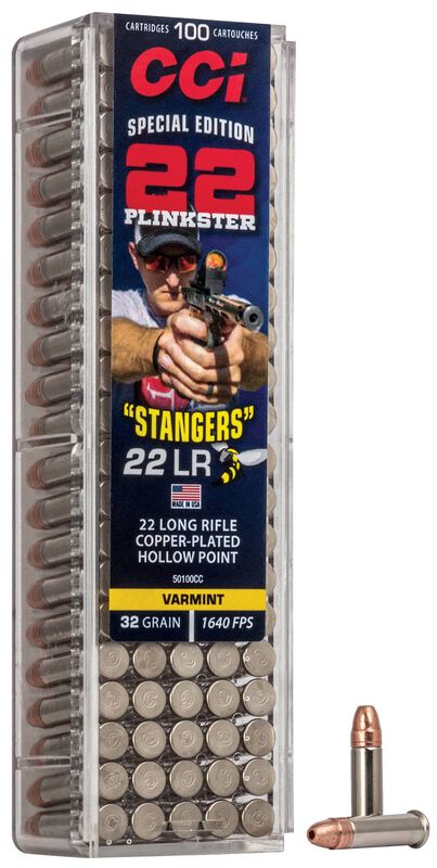 CCi- "Stangers" Copper-Plated Hollow Point Ammunition-22 LR, 32 Grain