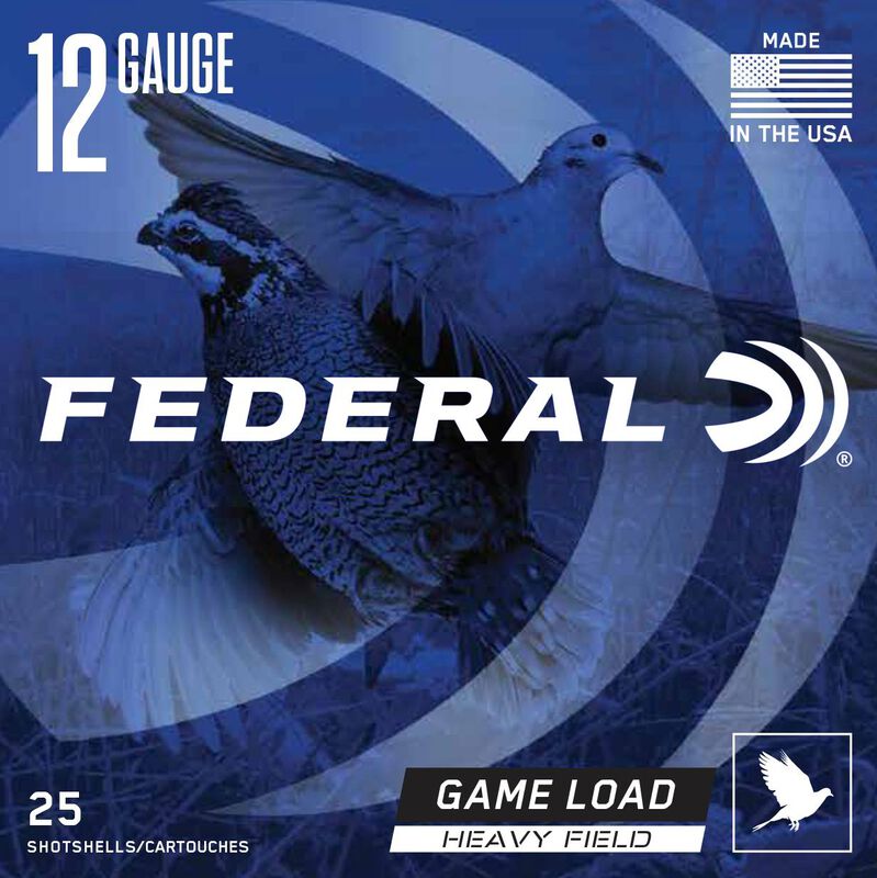Federal- Game Load Heavy Field Ammunition- 12GA, 2 3/4", 1 1/8oz, #7.5