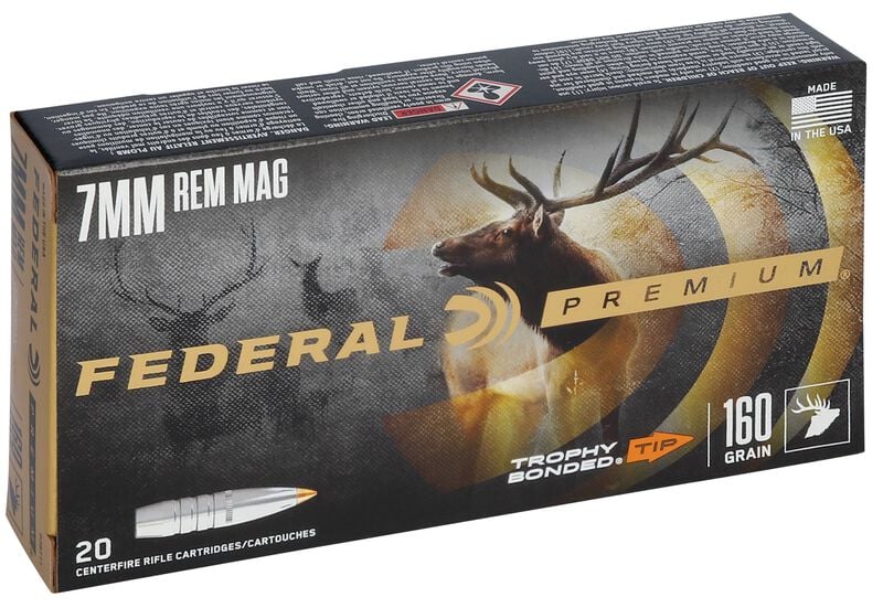 Federal- Trophy Bonded Tip Ammunition- 733 REM MAG, 160 Grain
