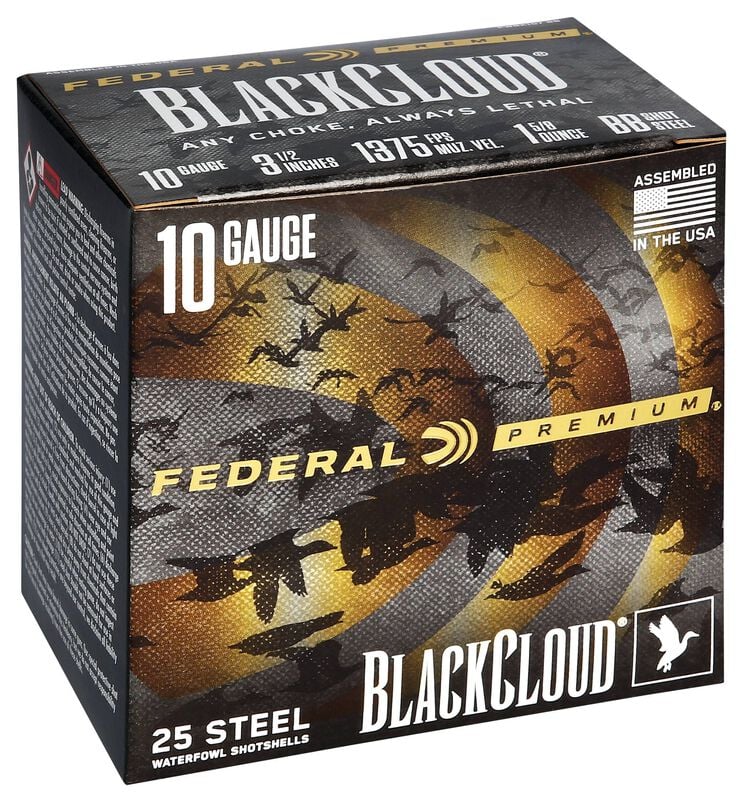 Federal Premium- Black Cloud Ammunition- 10GA, 3 1/2", 1 5/8oz, BB Shot