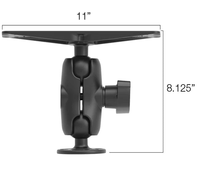 RAM Mounts- Large Marine Electronics Mount- D Size, Short