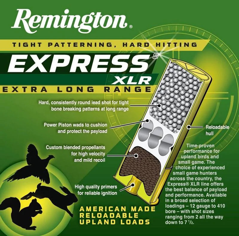 Remington- Express Extra Long Range Ammunition- 20 GA, 2 3/4", 1 oz