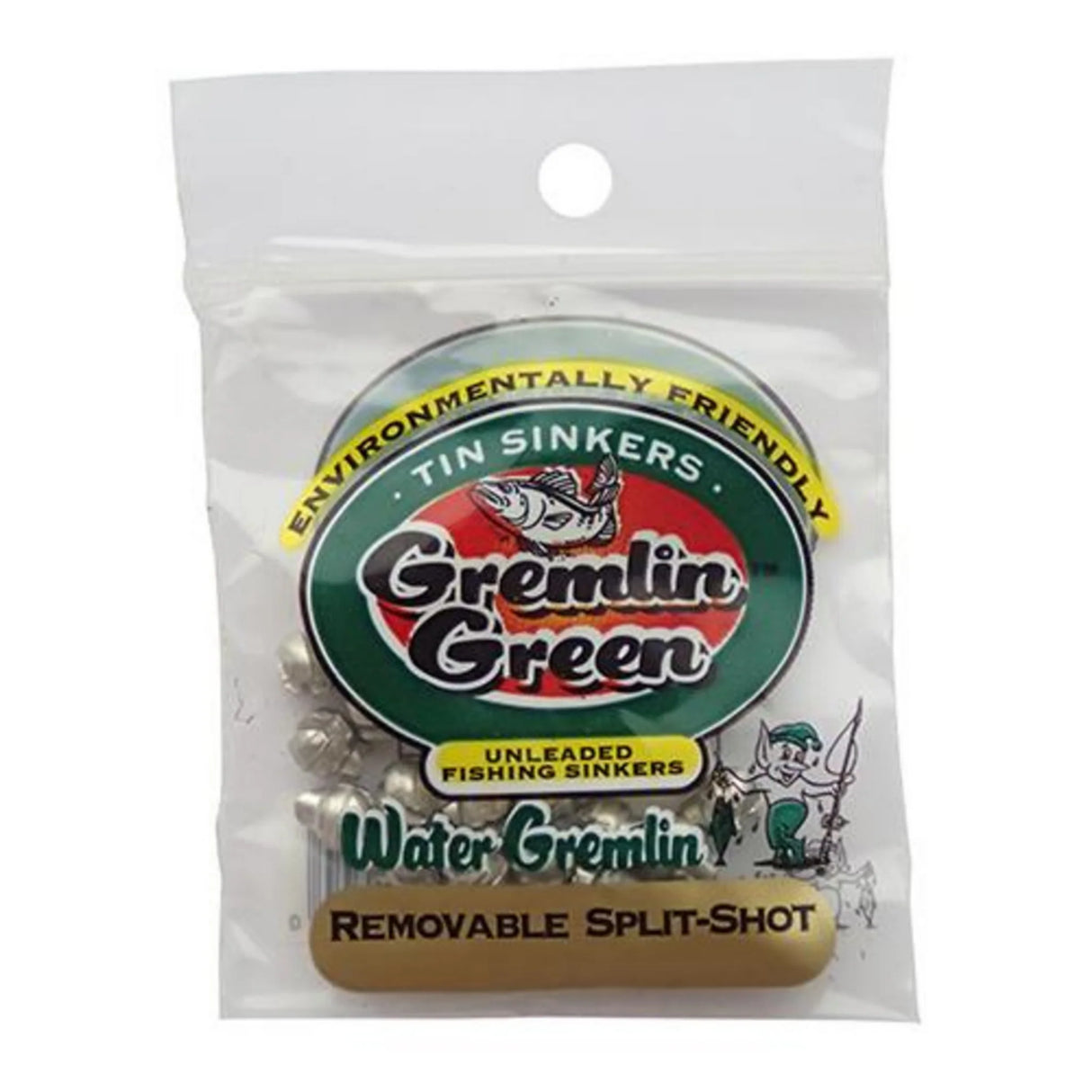 Water Gremlin- Gremlin Green Removeable Split-Shot Sinker