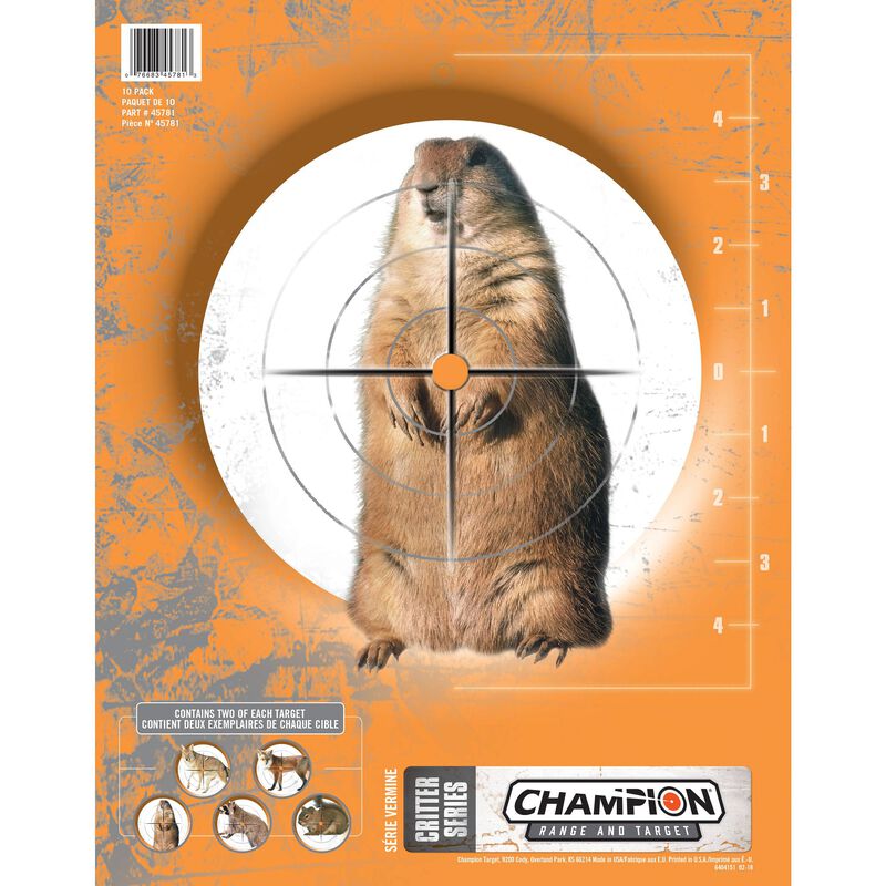 Champion- Critter Series Target - 10 pk