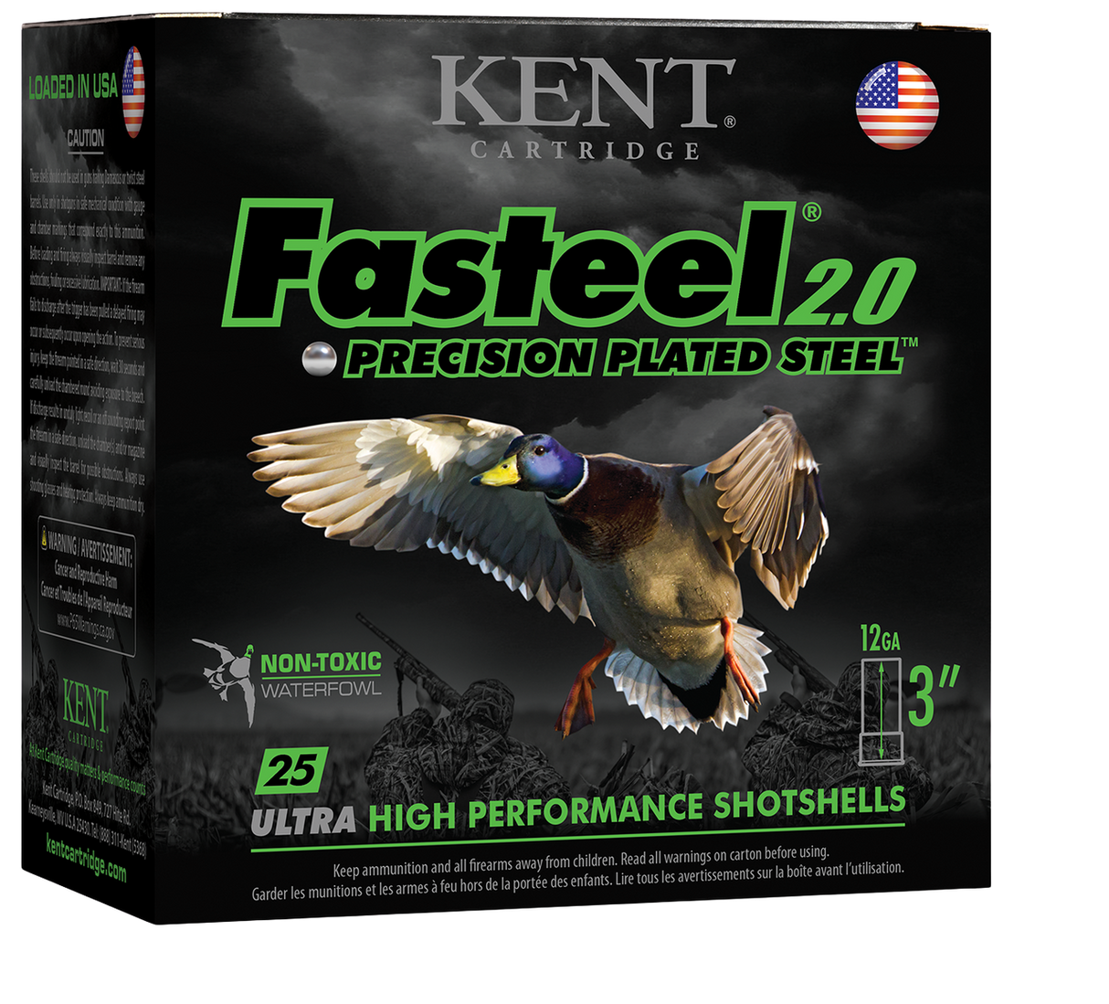 Kent Cartridges- Fasteel 2.0 Ammunition- 12GA, 3", 1 3/8oz, #4