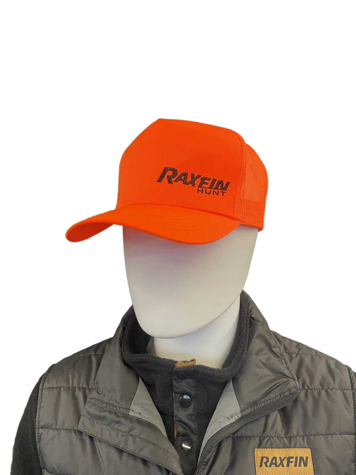RAXFIN- Blaze Orange Hunt Trucker Hat