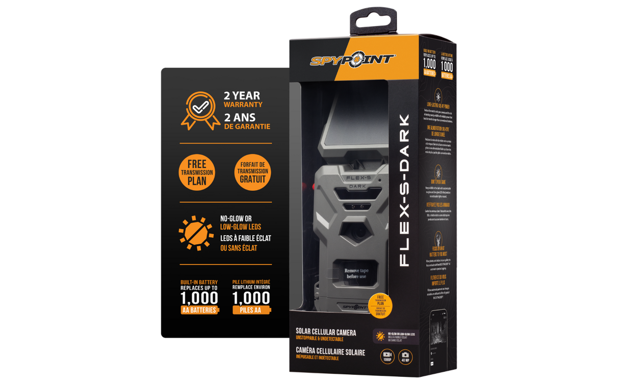 Spypoint- Flex-S-Dark Solar Cellular Trail Camera