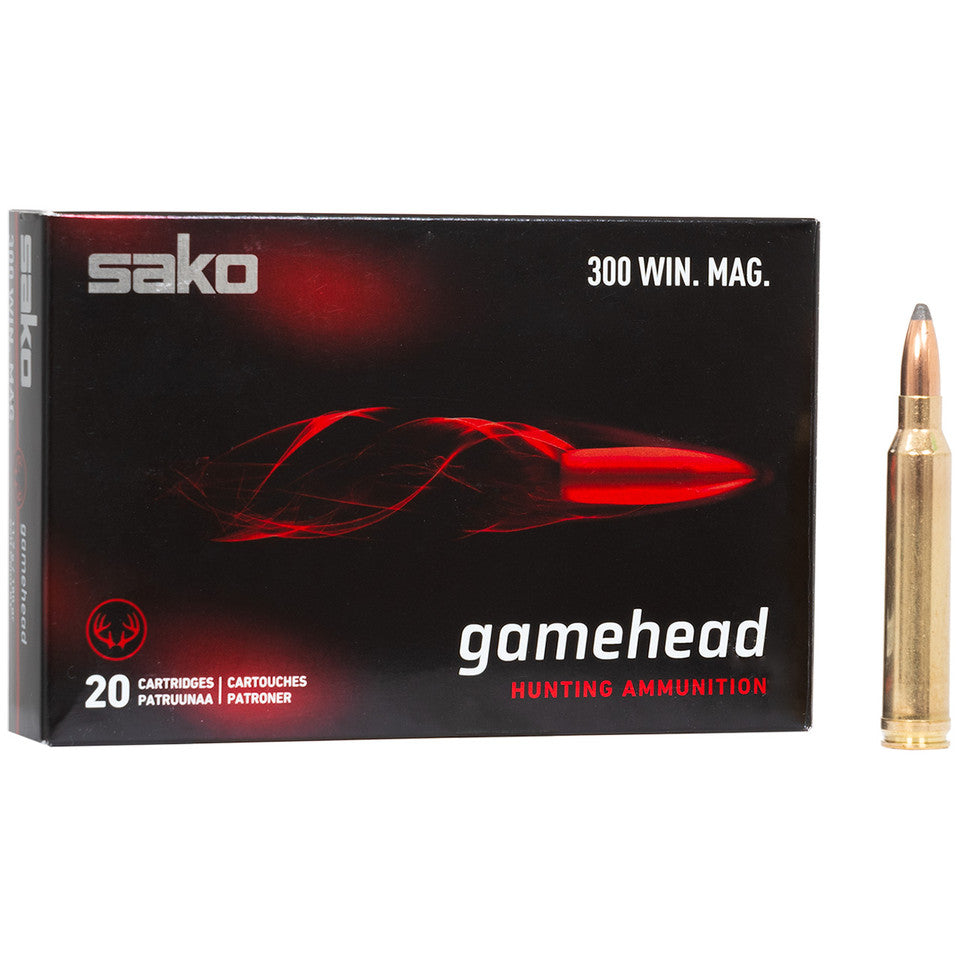 Sako- Gamehead Soft Point BT Ammunition- 300 WIN MAG, 180 Grain