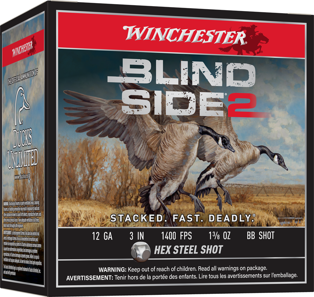 Winchester- Blind Side 2 Ammunition- 12GA, 3", 1 3/8oz, BB