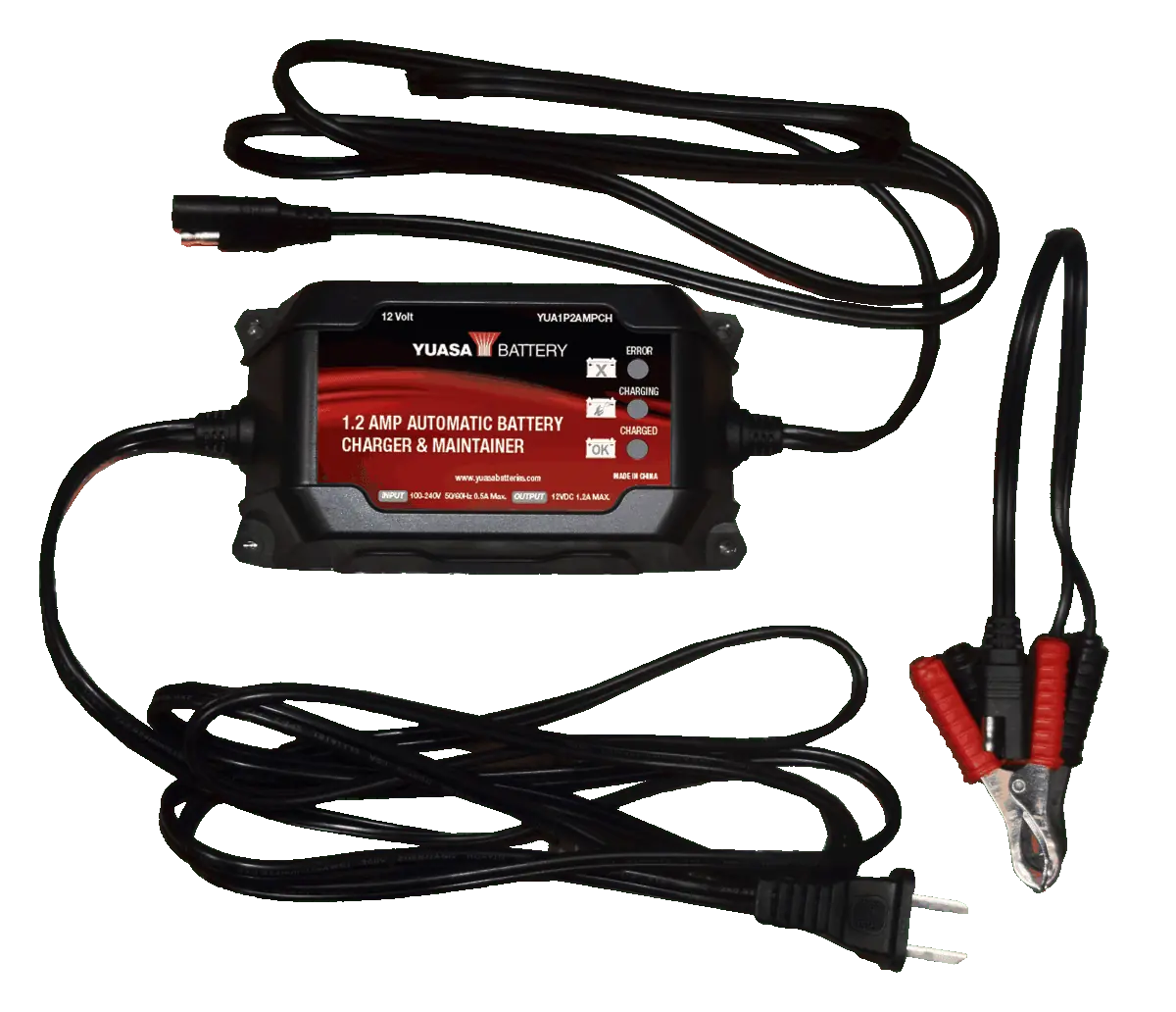 Yuasa Battery- 1.2 Amp Automatic Battery Charger and Maintainer