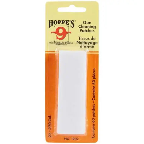 Hoppe's- No. 9 Gun Cleaning Patches 0.22 - .270 Caliber, 60 pk