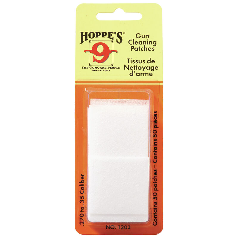 Hoppe's- No. 9 Gun Cleaning Patches 0.35 - .270 Caliber, 50 pk