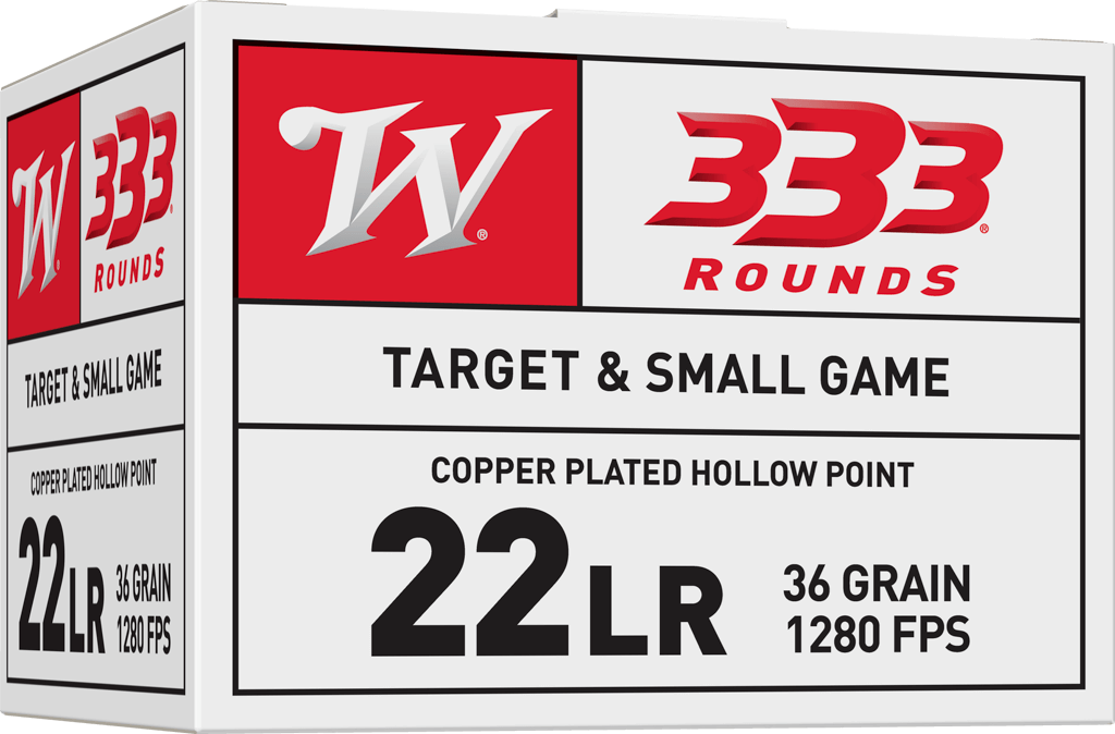 Winchester- Target and Small Game, Copper Plated Hollow Point Ammunition- 22 LR, 36 Grain