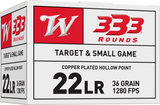 Winchester- Target and Small Game, Copper Plated Hollow Point Ammunition- 22 LR, 36 Grain