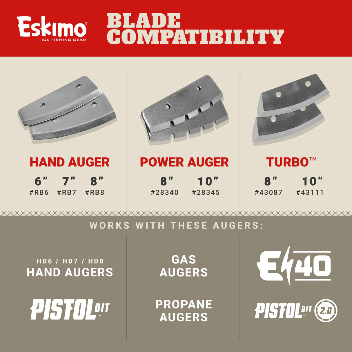Eskimo- Ice Auger RB Replacement Blades