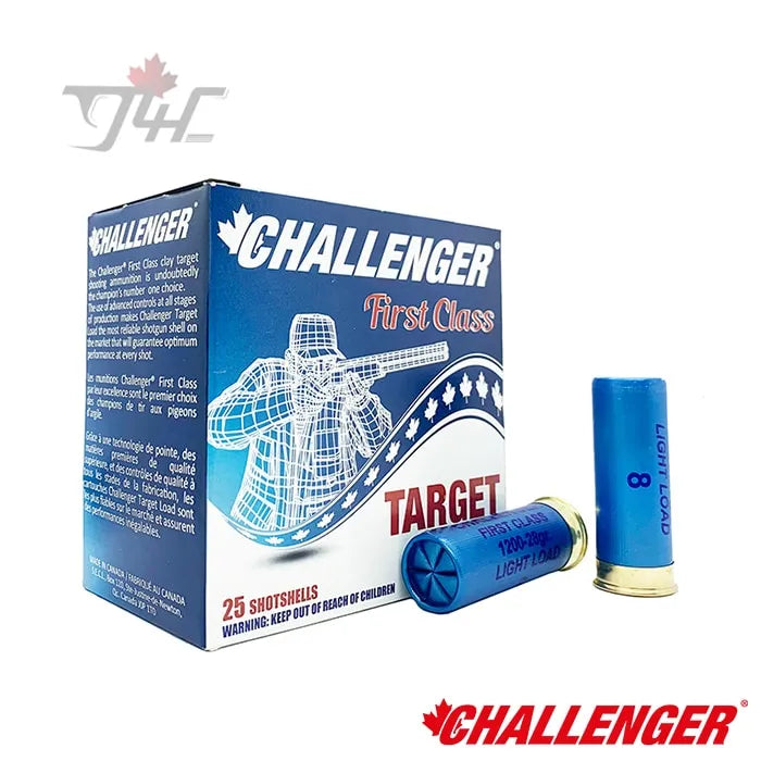 Challenger- First Class Light Target Load Ammunition- 12GA, 2 3/4", 1 oz, #8