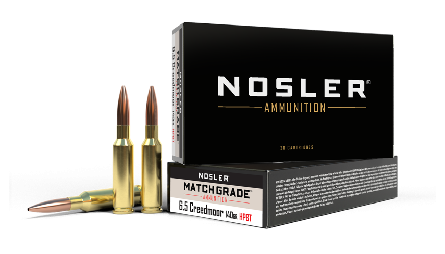 Nosler- Custom Competition Match Grade Ammunition- 6.5 Creedmoor, 140 Grain HPBT
