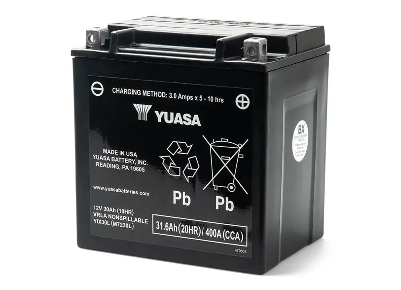 Yuasa- YIX30L- AGM Factory Activated Battery