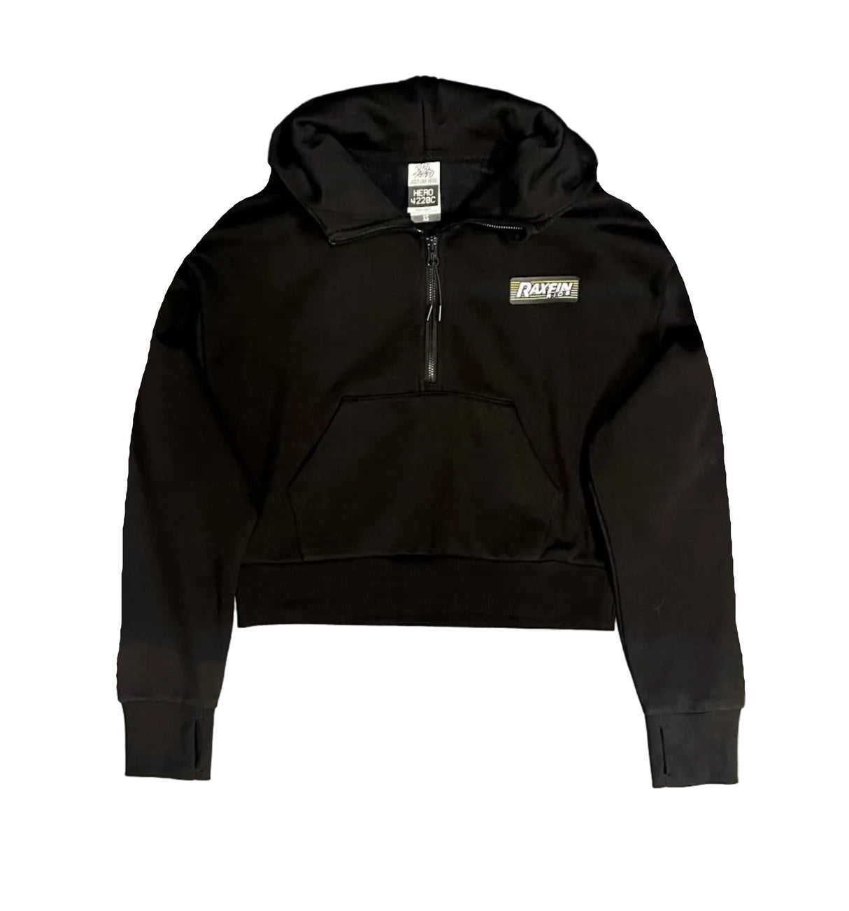 RAXFIN- "Be My' Cropped Half Zip Hoodie