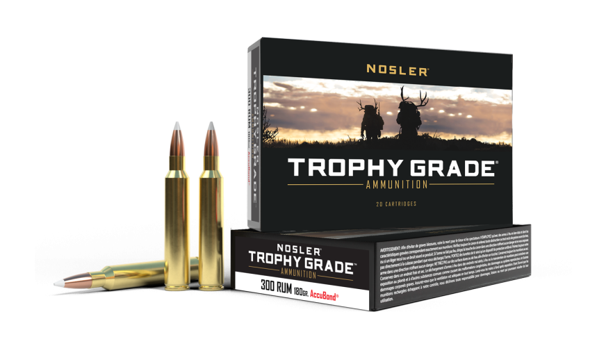 Nosler- AccuBond Trophy Grade Ammunition- 300 RUM, 180 Grain