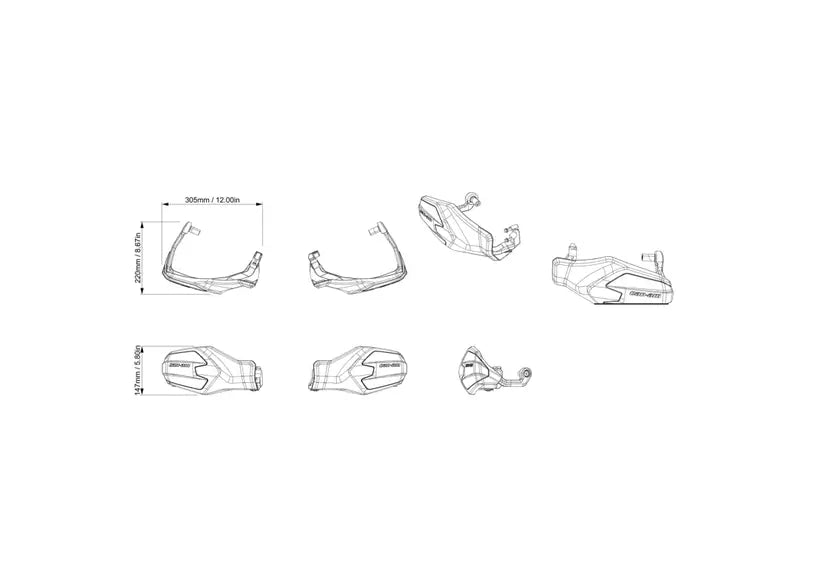 Can-Am- Outlander Driver Full Wrap Handguards