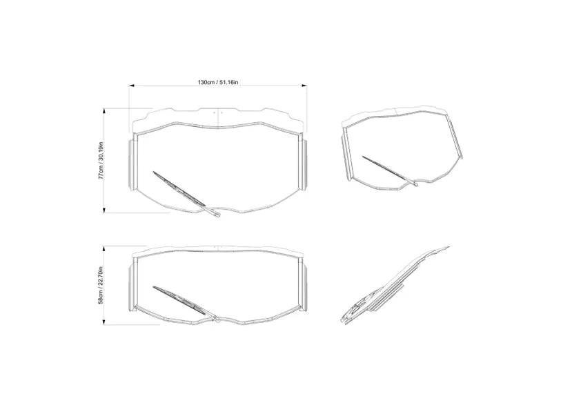 Can-Am- Maverick X3 Glass Windshield with Smart Wiper and Washer Kit