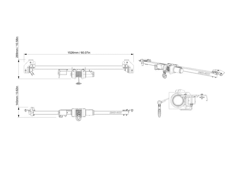 Can-Am- Defender and Defender HD11 Cargo Bed Winch