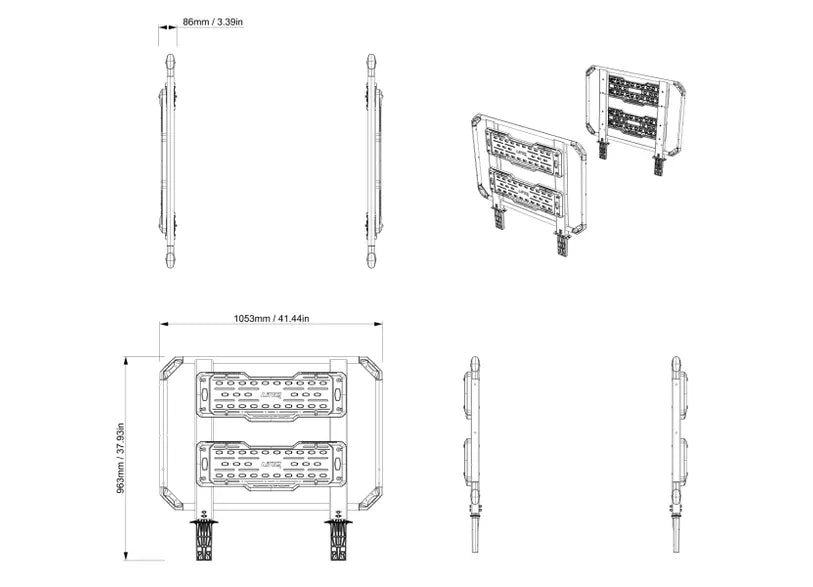 Can-Am- Defender HD11 Bed Wall Extender, High for Headache Rack