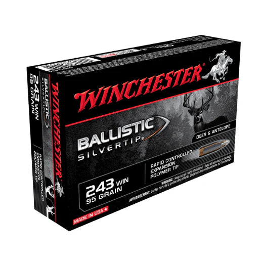 Winchester- Ballistic Silvertip Ammunition- 243 WIN, 95 Grain