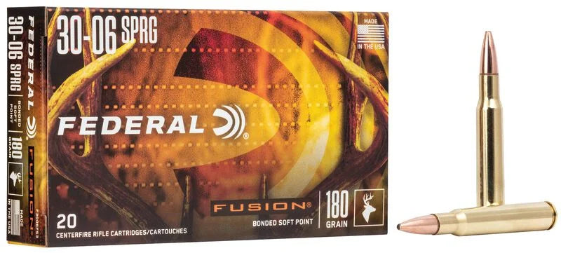 Federal- Fusion Bonded Soft Point Ammunition- 30-06 SPRG, 180 Grain