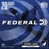 Federal- Game Load Upland Hi-Brass Ammunition, 20 GA, 2 3/4", 1 oz, #7.5