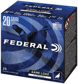 Federal- Game Load Upland Hi-Brass Ammunition, 20 GA, 2 3/4", 1 oz, #7.5
