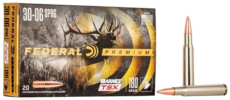 Federal- Barnes TSX Ammunition- 30-06 SPRG, 180 Grain