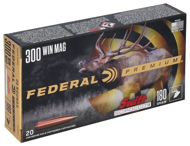 Federal- Swift Scirocco II Ammunition- 300 WIN MAG, 180 Grain