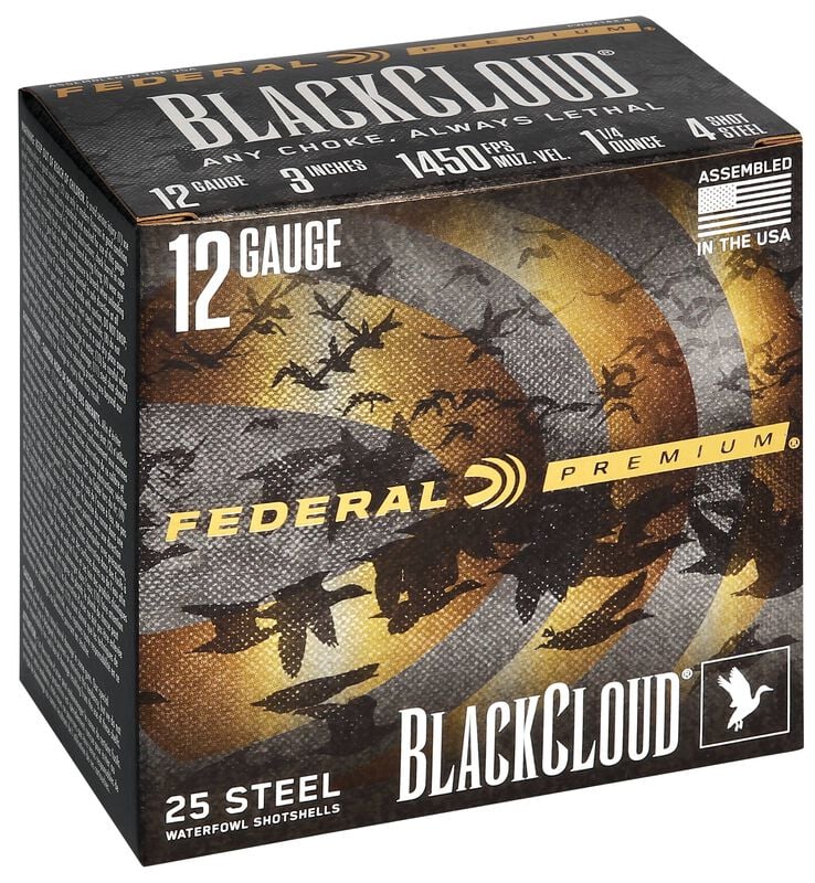 Federal Premium- Black Cloud Ammunition- 12GA, 3", 1 1/4oz, #4