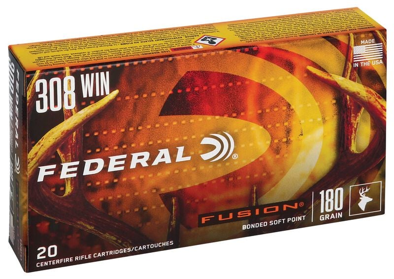Federal- Fusion Bonded Soft Point Ammunition- 308 WIN, 180 Grain