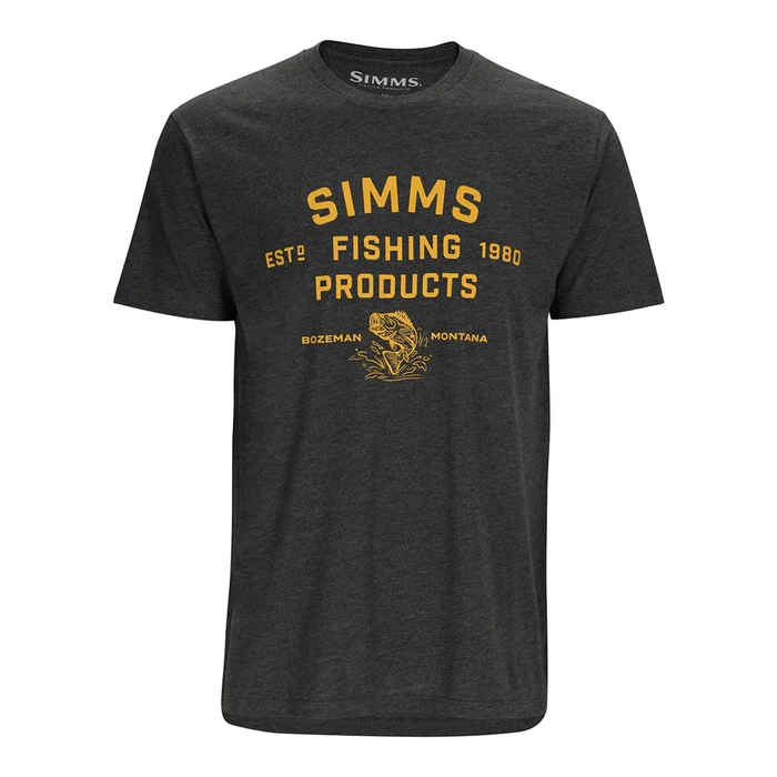 Simms- Men's Stacked Logo Bass T-Shirt