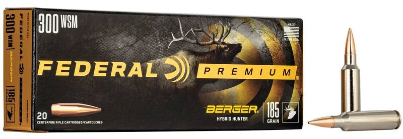Federal- Berger Hybrid Hunter Ammunition- 300 WSM, 185 Grain