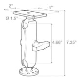 RAM Mounts- Drill-Down Double Ball Mount for Humminbird Helix 7