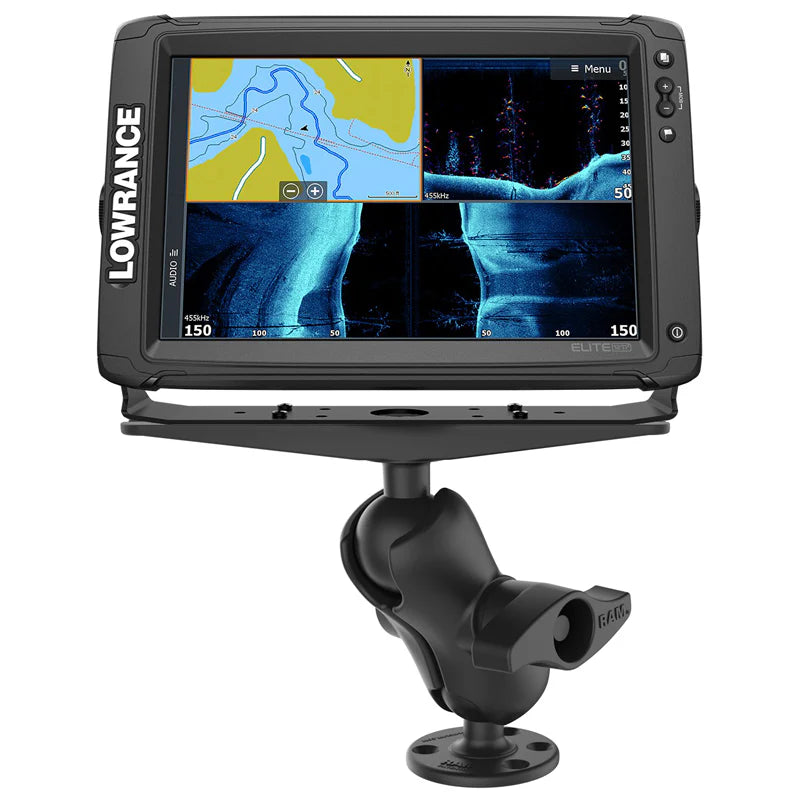 RAM Mounts- Large Marine Electronics Mount- D Size, Short