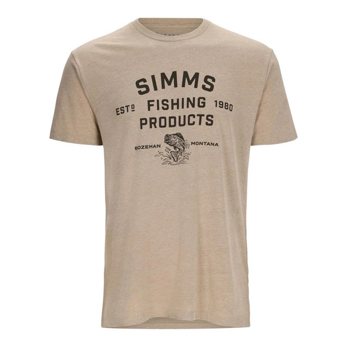 Simms- Men's Stacked Logo Bass T-Shirt
