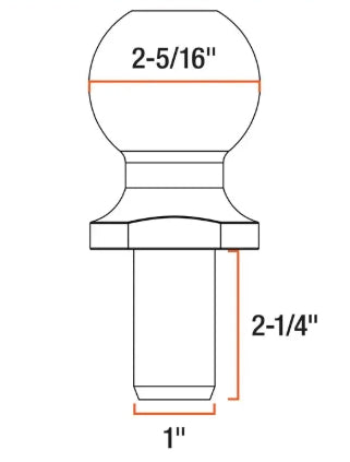 Curt- 2-5/16" Trailer Ball