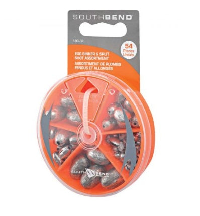 South Bend- Egg Sinker & Split Shot Assortment 54pcs
